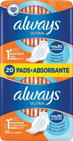 Always Ultra Normal DUO 20ks - Kosmetika Pro ženy Intimní hygiena Vložky